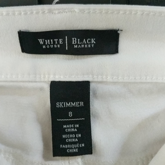 White House Black Market white skimmer pants - Picture 4 of 6